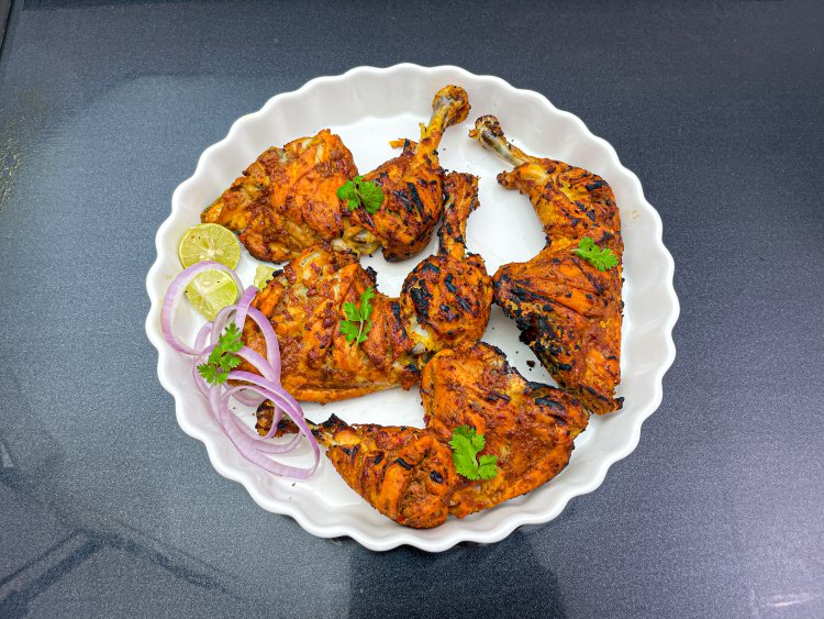 Tandoori Chicken Roast - Without Oven Roast Recipe